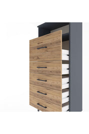 Arges Dolap Tek Raflı 5 Çekmeceli 60x30x134 - S17M020V6A