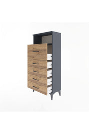 Arges Dolap Tek Raflı 5 Çekmeceli 60x30x134 - S17M020V6A