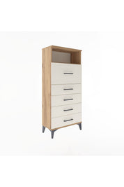 Arges Dolap Tek Raflı 5 Çekmeceli 60x30x134 - S17M020V7A