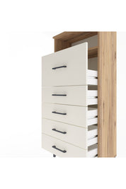 Arges Dolap Tek Raflı 5 Çekmeceli 60x30x134 - S17M020V7A
