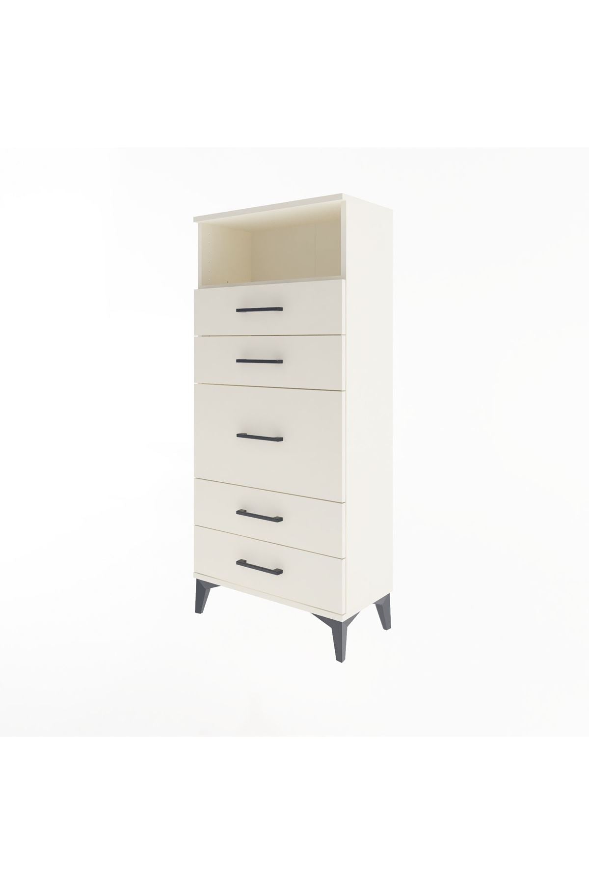 Arges Dolap Tek Raflı 5 Çekmeceli 60x30x134 - S17M021V1A