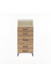 Arges Dolap Tek Raflı 5 Çekmeceli 60x30x134 - S17M021V3A