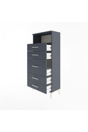 Arges Dolap Tek Raflı 5 Çekmeceli 60x30x134 - S17M021V5A