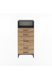 Arges Dolap Tek Raflı 5 Çekmeceli 60x30x134 - S17M021V6A