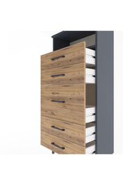 Arges Dolap Tek Raflı 5 Çekmeceli 60x30x134 - S17M021V6A