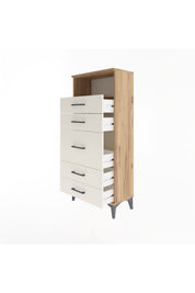 Arges Dolap Tek Raflı 5 Çekmeceli 60x30x134 - S17M021V7A