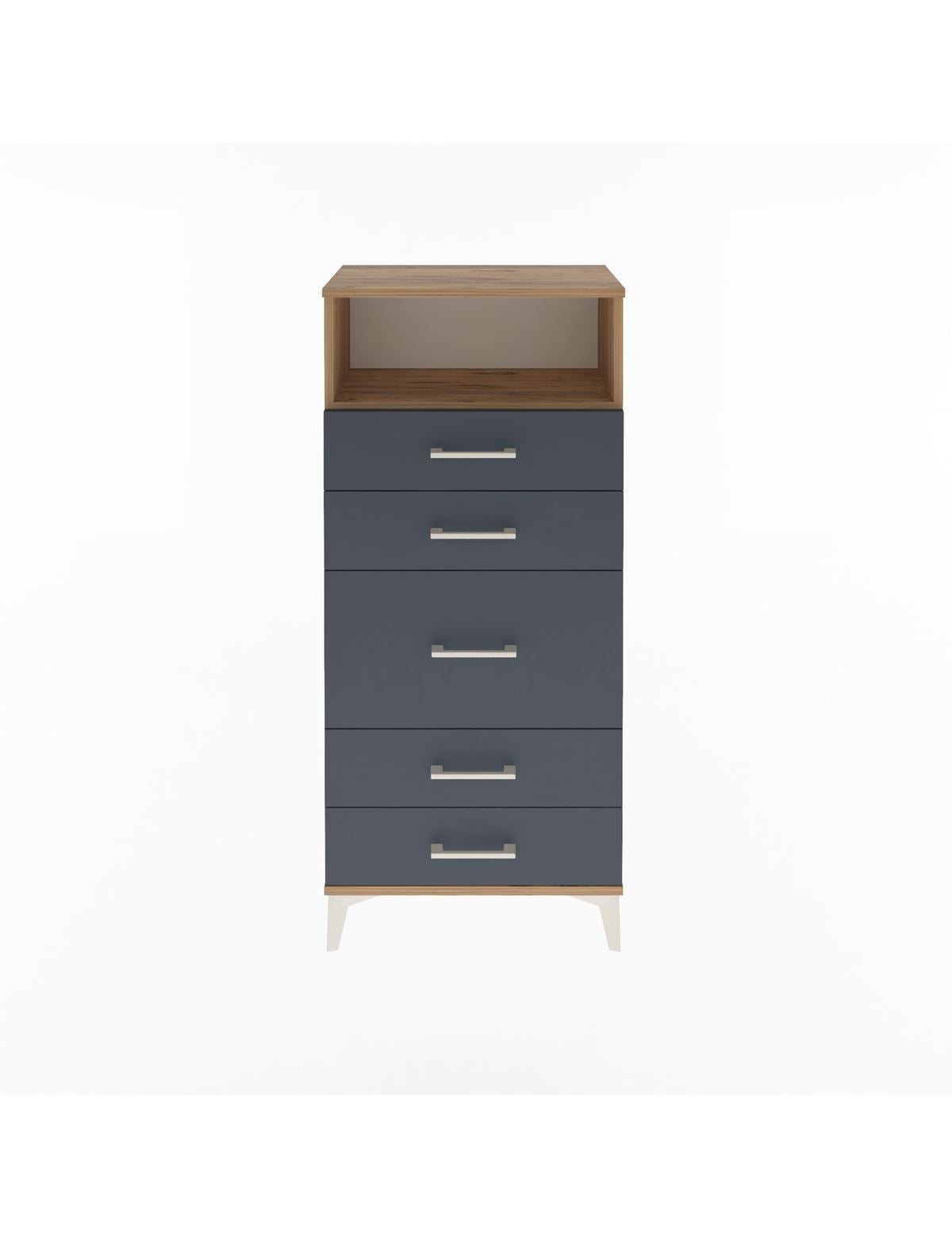 Arges Dolap Tek Raflı 5 Çekmeceli 60x30x134 - S17M021V8A