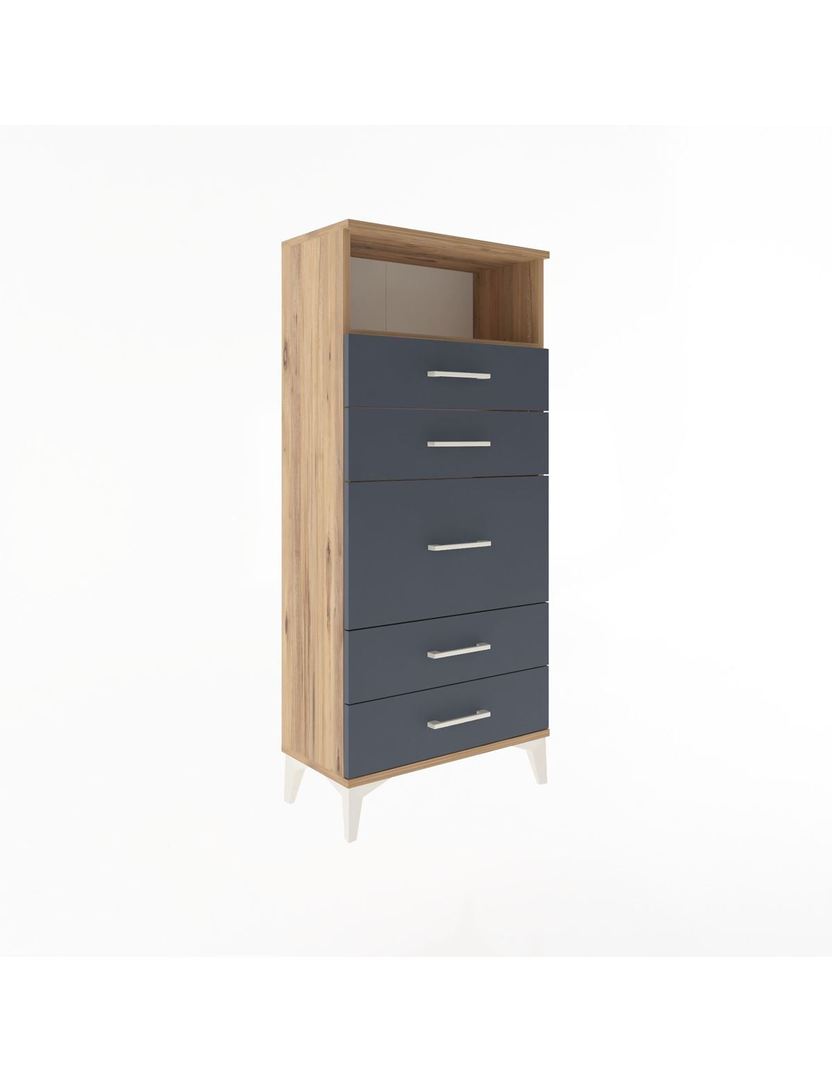 Arges Dolap Tek Raflı 5 Çekmeceli 60x30x134 - S17M021V8A