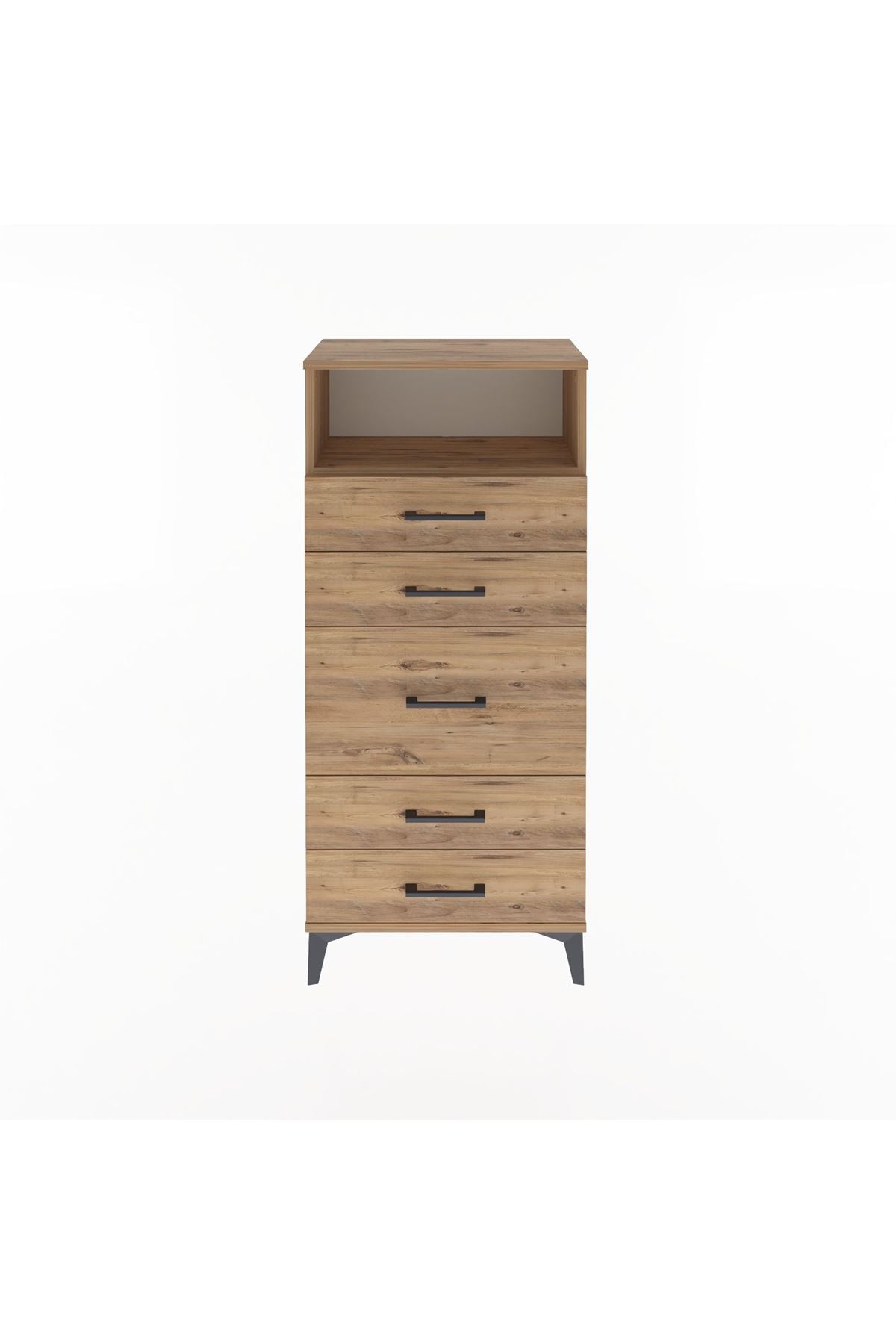 Arges Dolap Tek Raflı 5 Çekmeceli 60x30x134 - S17M021V9A