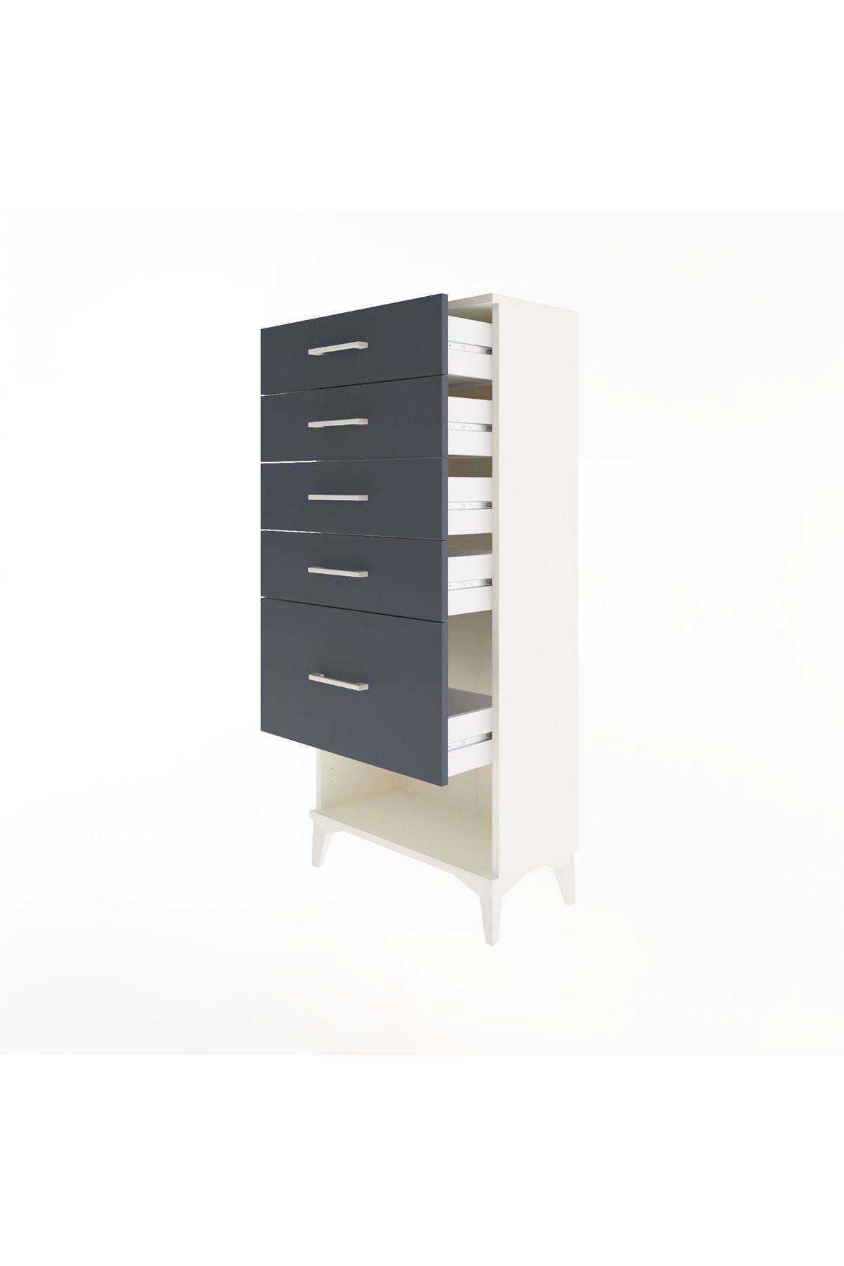 Arges Dolap 5 Çekmeceli 60x30x134 - S17M022V2A