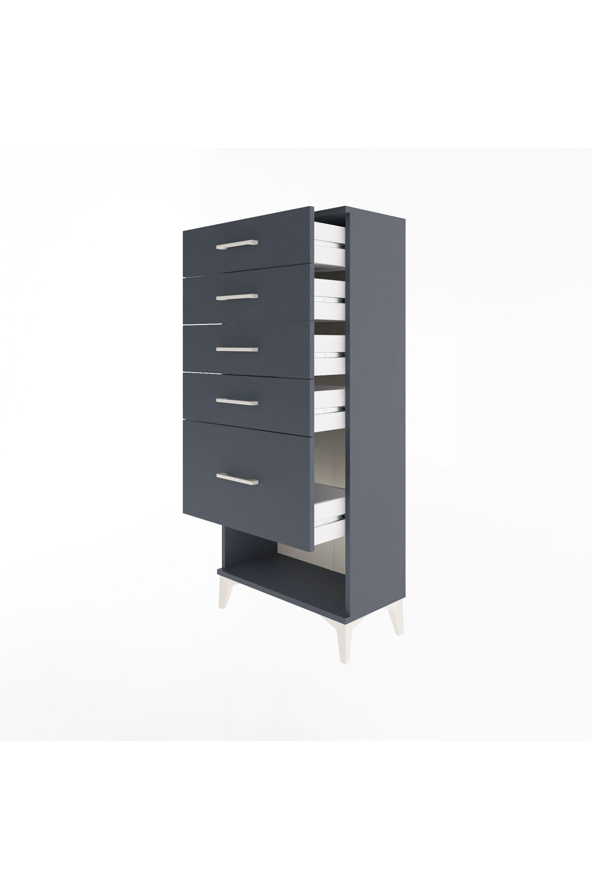 Arges Dolap 5 Çekmeceli 60x30x134 - S17M022V5A