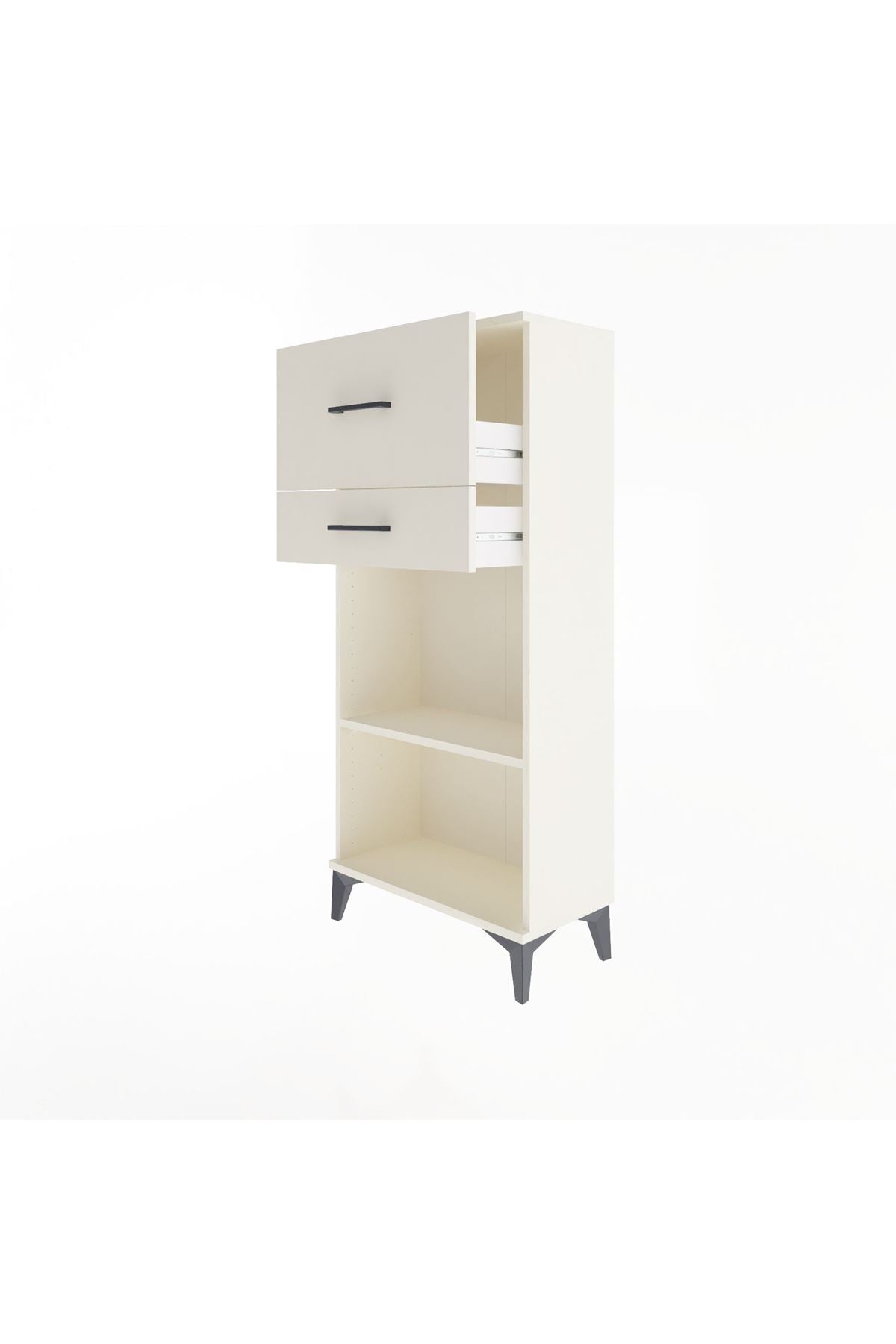 Arges Dolap Tek Raflı 2 Çekmeceli 60x30x134 - S17M023V1A