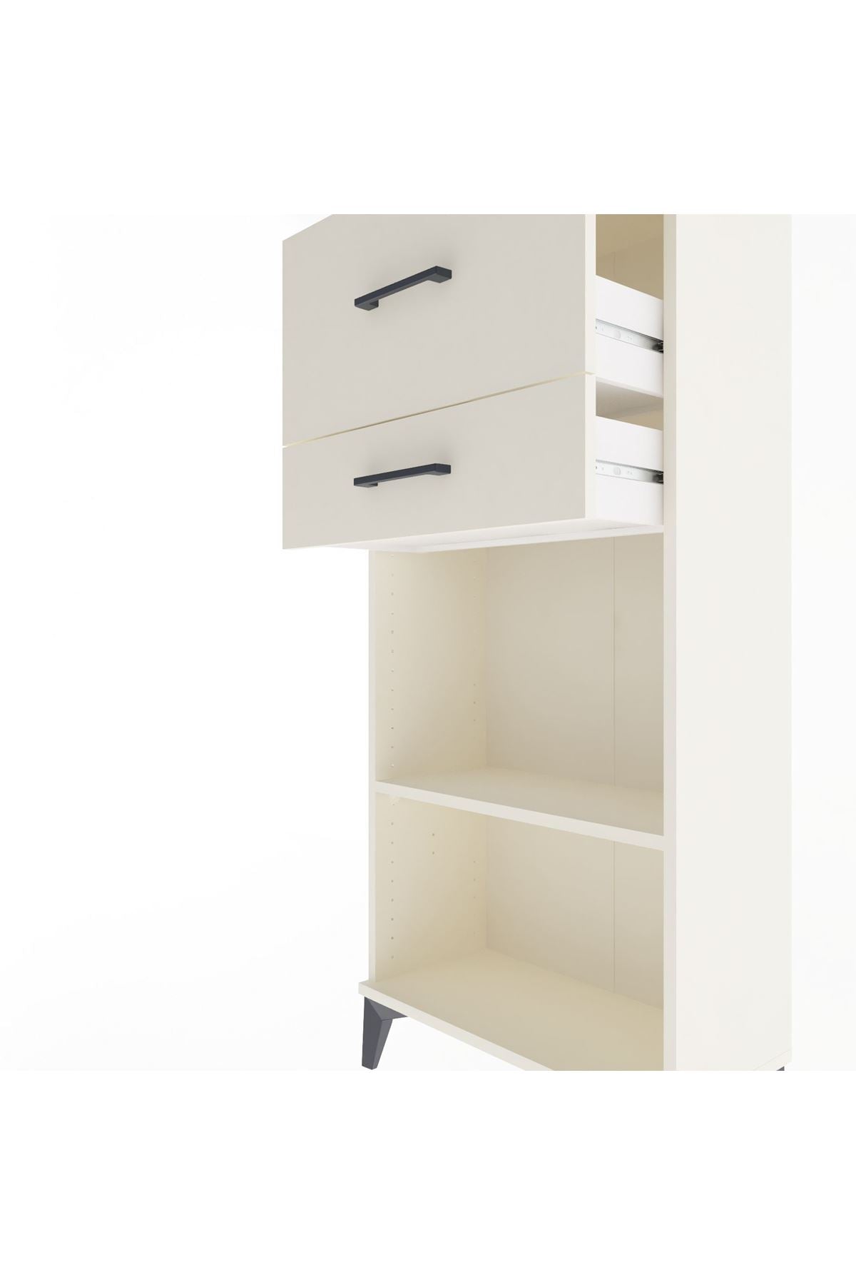 Arges Dolap Tek Raflı 2 Çekmeceli 60x30x134 - S17M023V1A