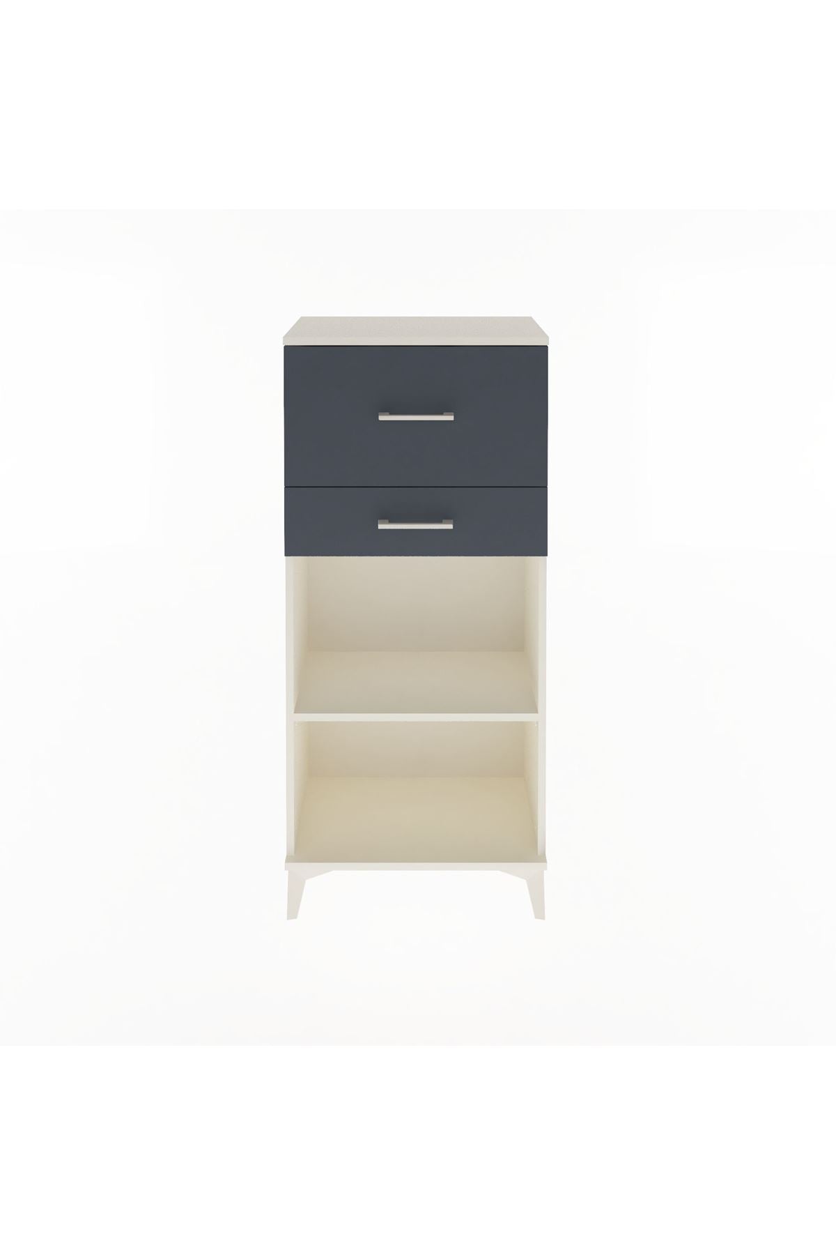 Arges Dolap Tek Raflı 2 Çekmeceli 60x30x134 - S17M023V2A