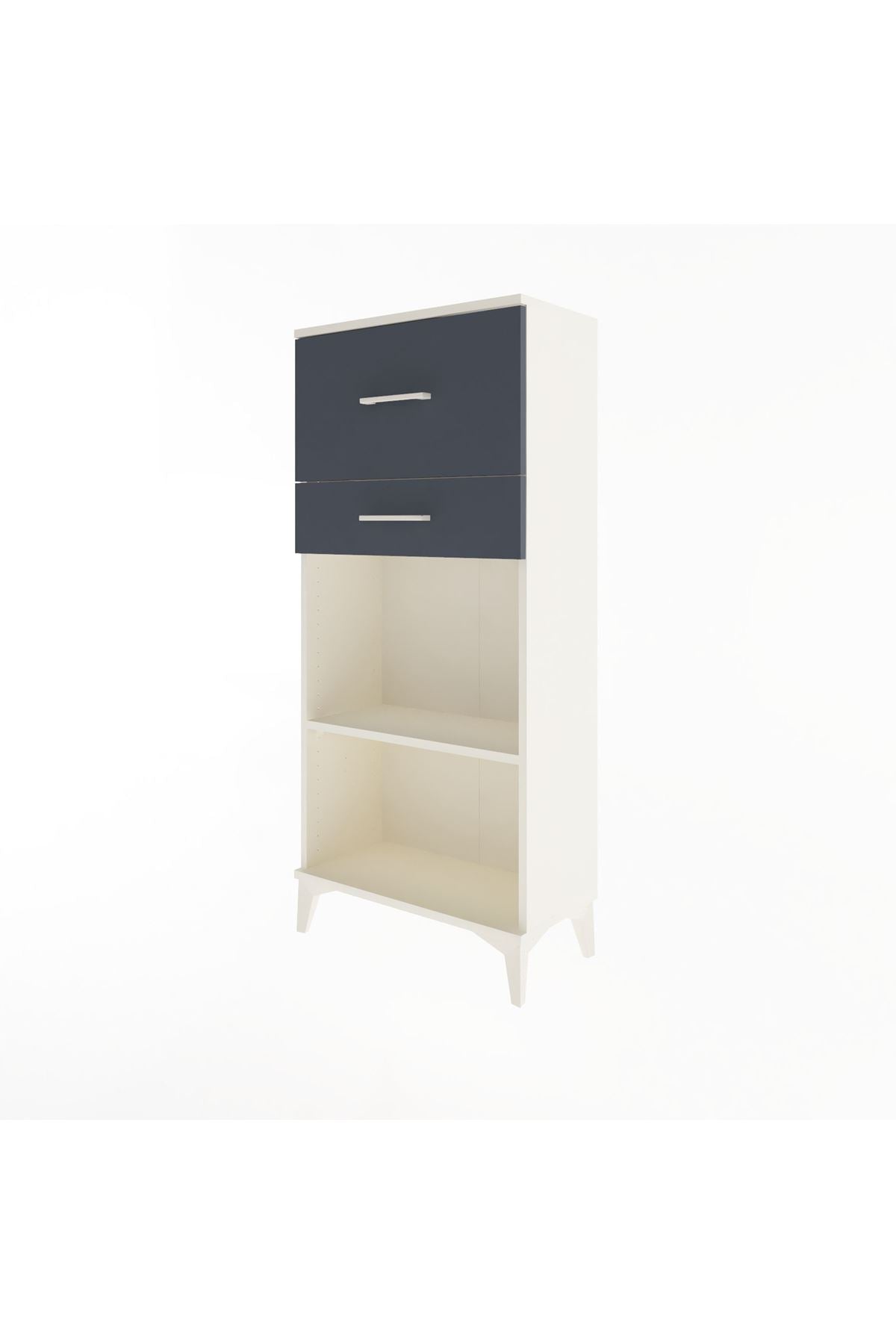 Arges Dolap Tek Raflı 2 Çekmeceli 60x30x134 - S17M023V2A