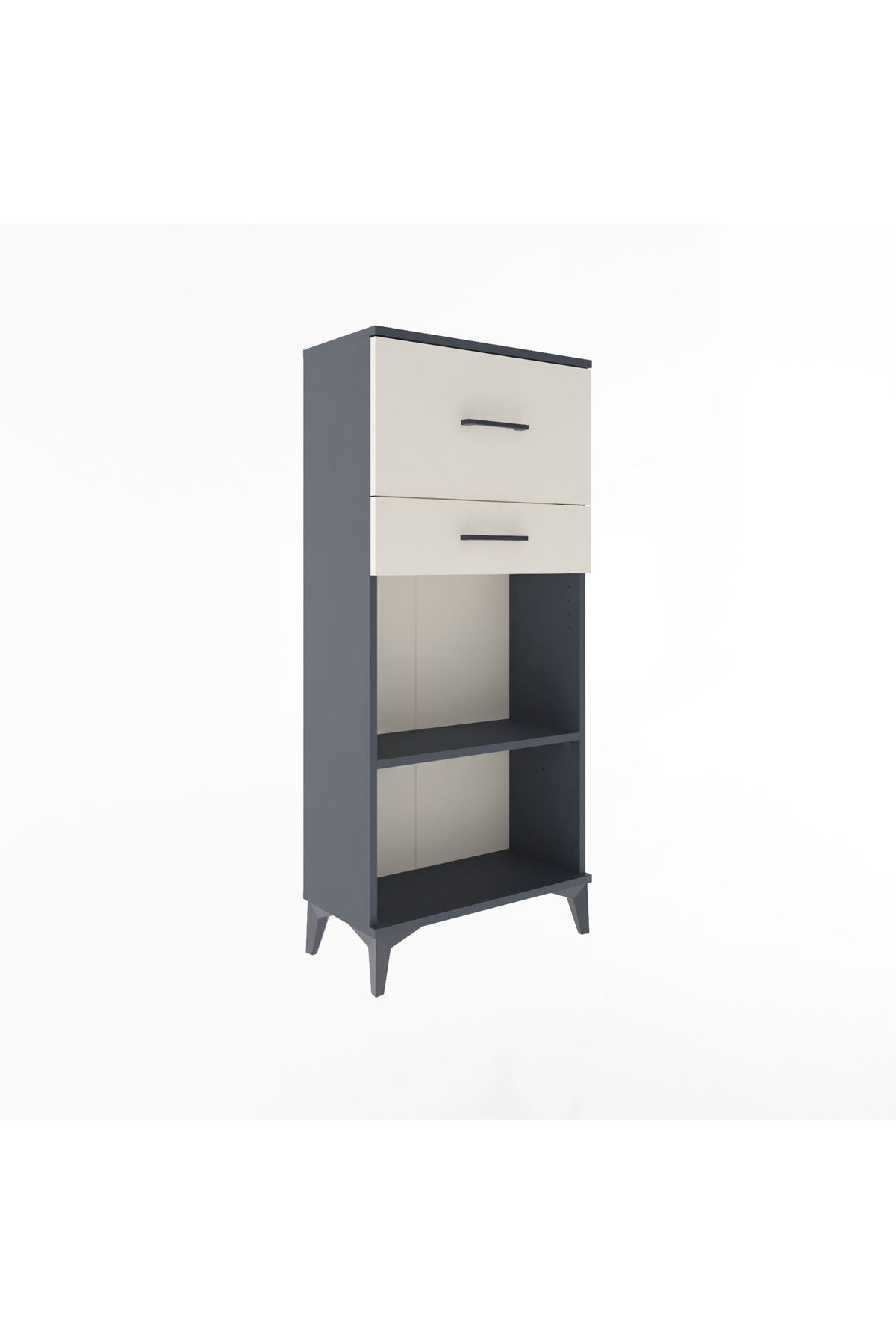Arges Dolap Tek Raflı 2 Çekmeceli 60x30x134 - S17M023V4A