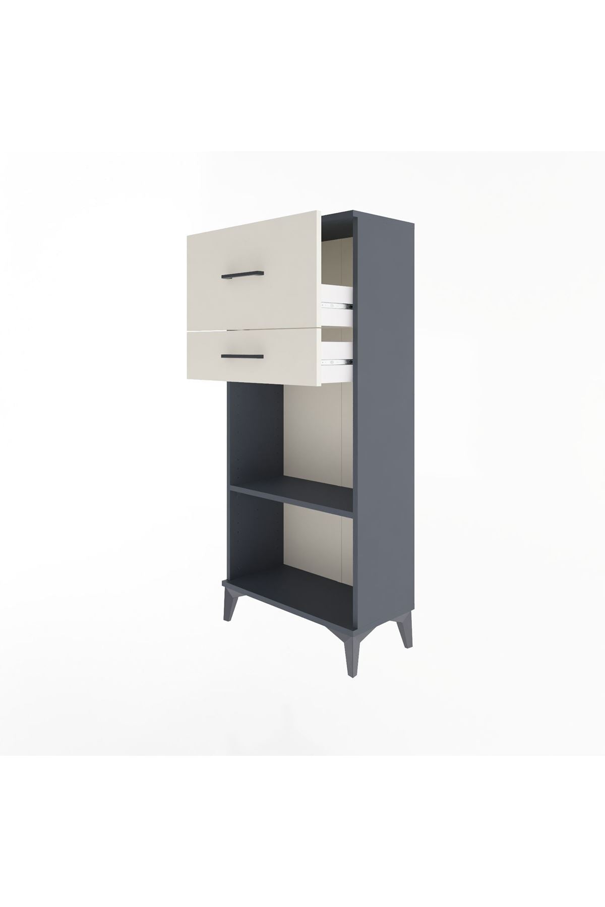 Arges Dolap Tek Raflı 2 Çekmeceli 60x30x134 - S17M023V4A