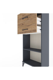 Arges Dolap Tek Raflı 2 Çekmeceli 60x30x134 - S17M023V6A