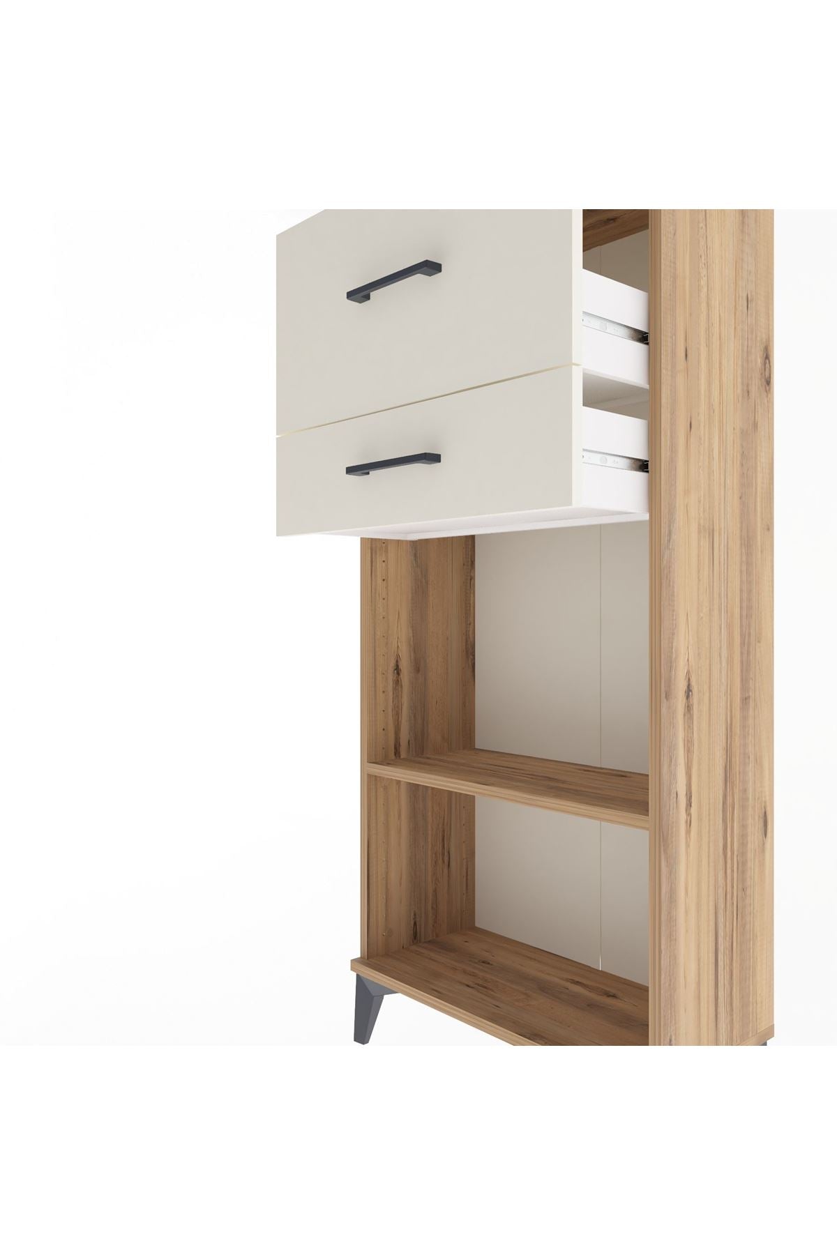 Arges Dolap Tek Raflı 2 Çekmeceli 60x30x134 - S17M023V7A