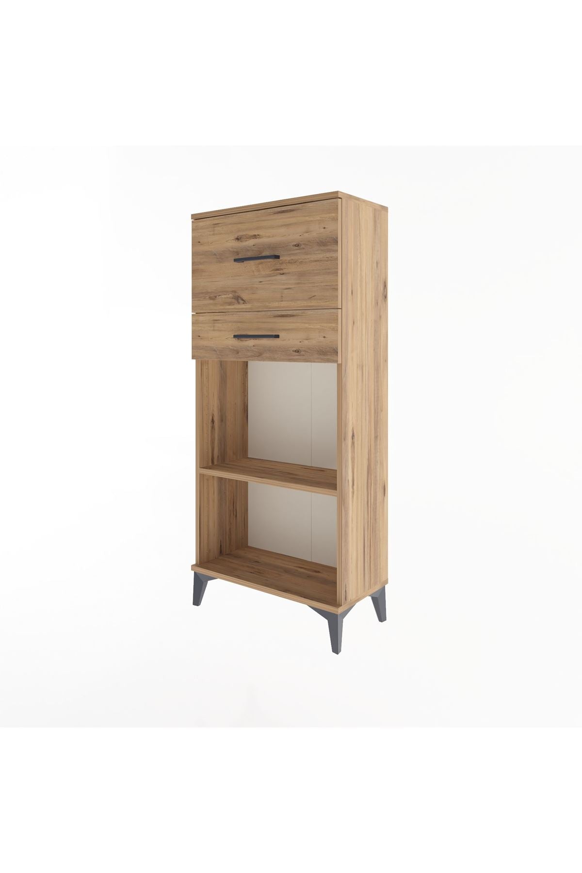 Arges Dolap Tek Raflı 2 Çekmeceli 60x30x134 - S17M023V9A