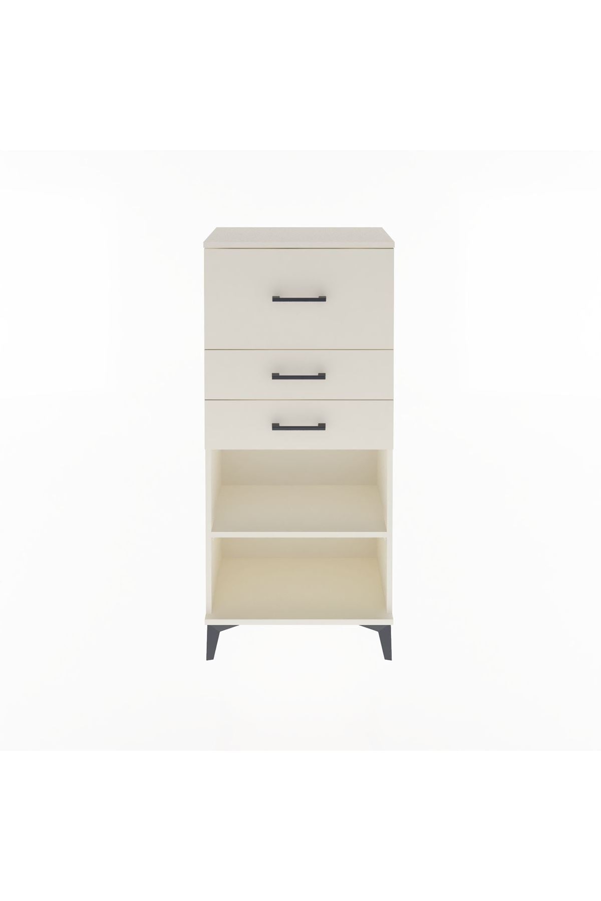 Arges Dolap Tek Raflı 3 Çekmeceli 60x30x134 - S17M024V1A