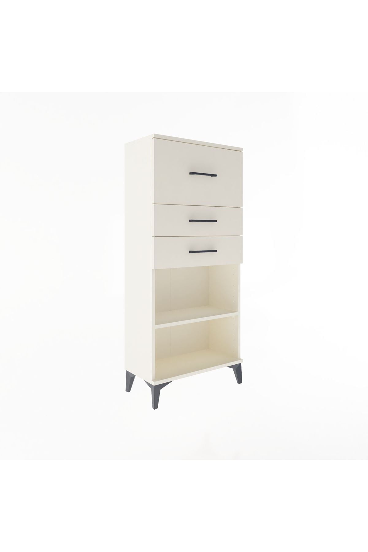 Arges Dolap Tek Raflı 3 Çekmeceli 60x30x134 - S17M024V1A