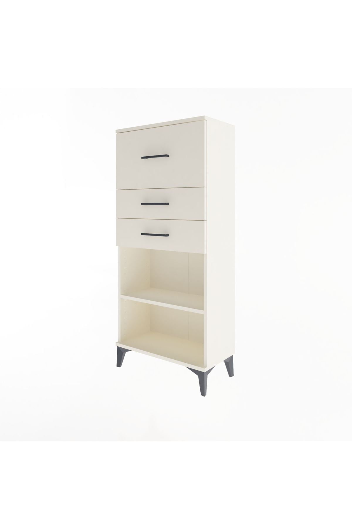 Arges Dolap Tek Raflı 3 Çekmeceli 60x30x134 - S17M024V1A