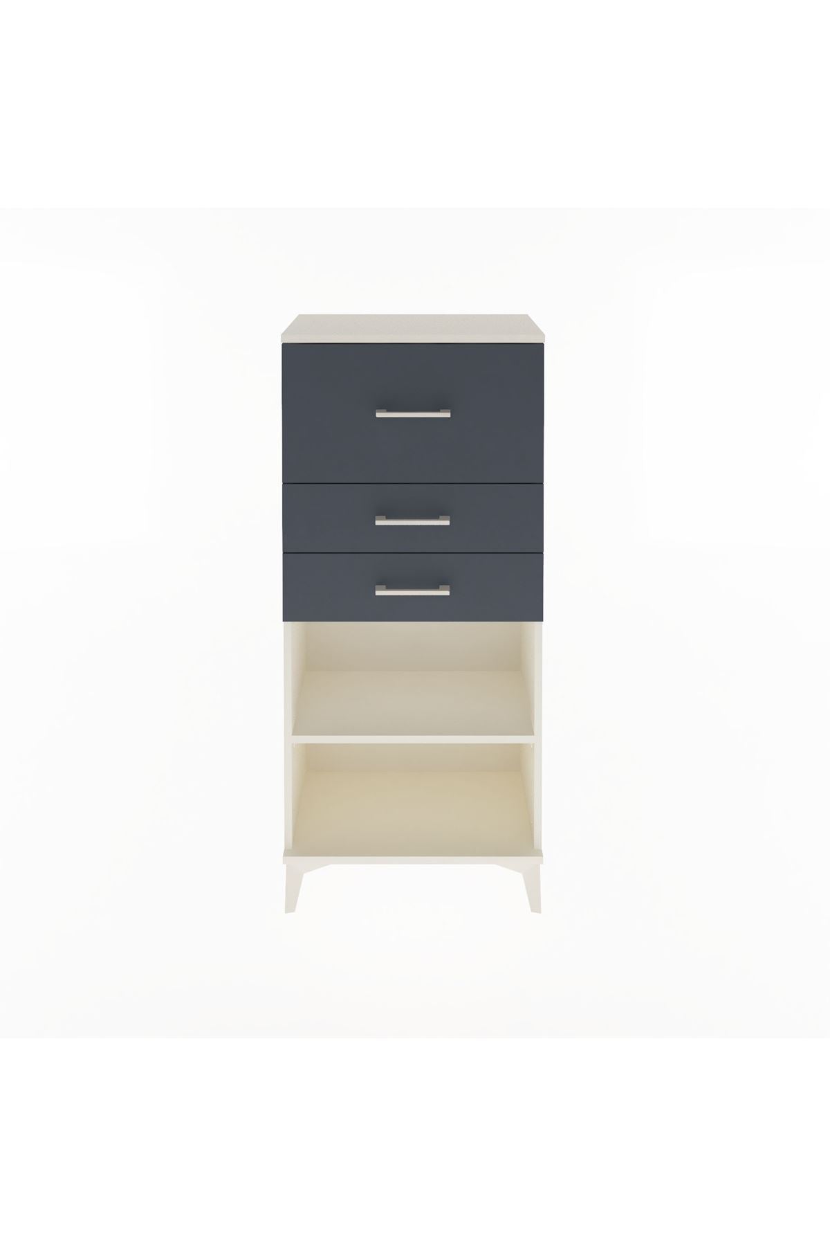 Arges Dolap Tek Raflı 3 Çekmeceli 60x30x134 - S17M024V2A