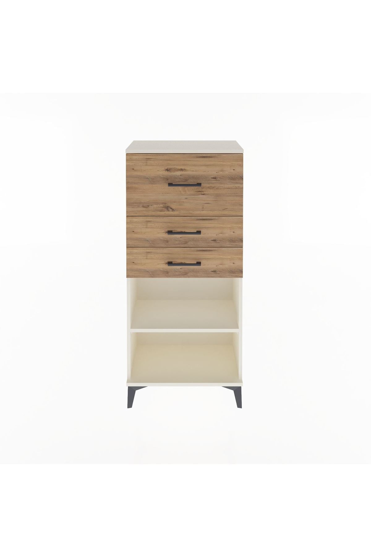 Arges Dolap Tek Raflı 3 Çekmeceli 60x30x134 - S17M024V3A
