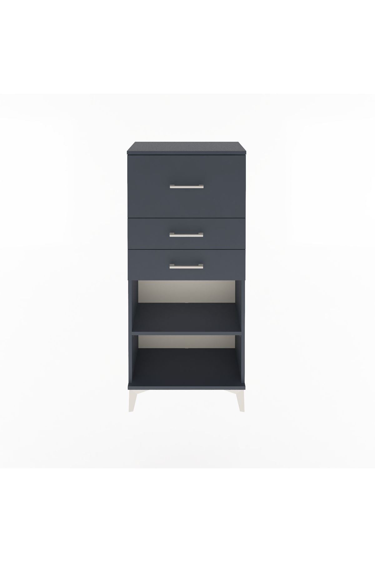 Arges Dolap Tek Raflı 3 Çekmeceli 60x30x134 - S17M024V5A