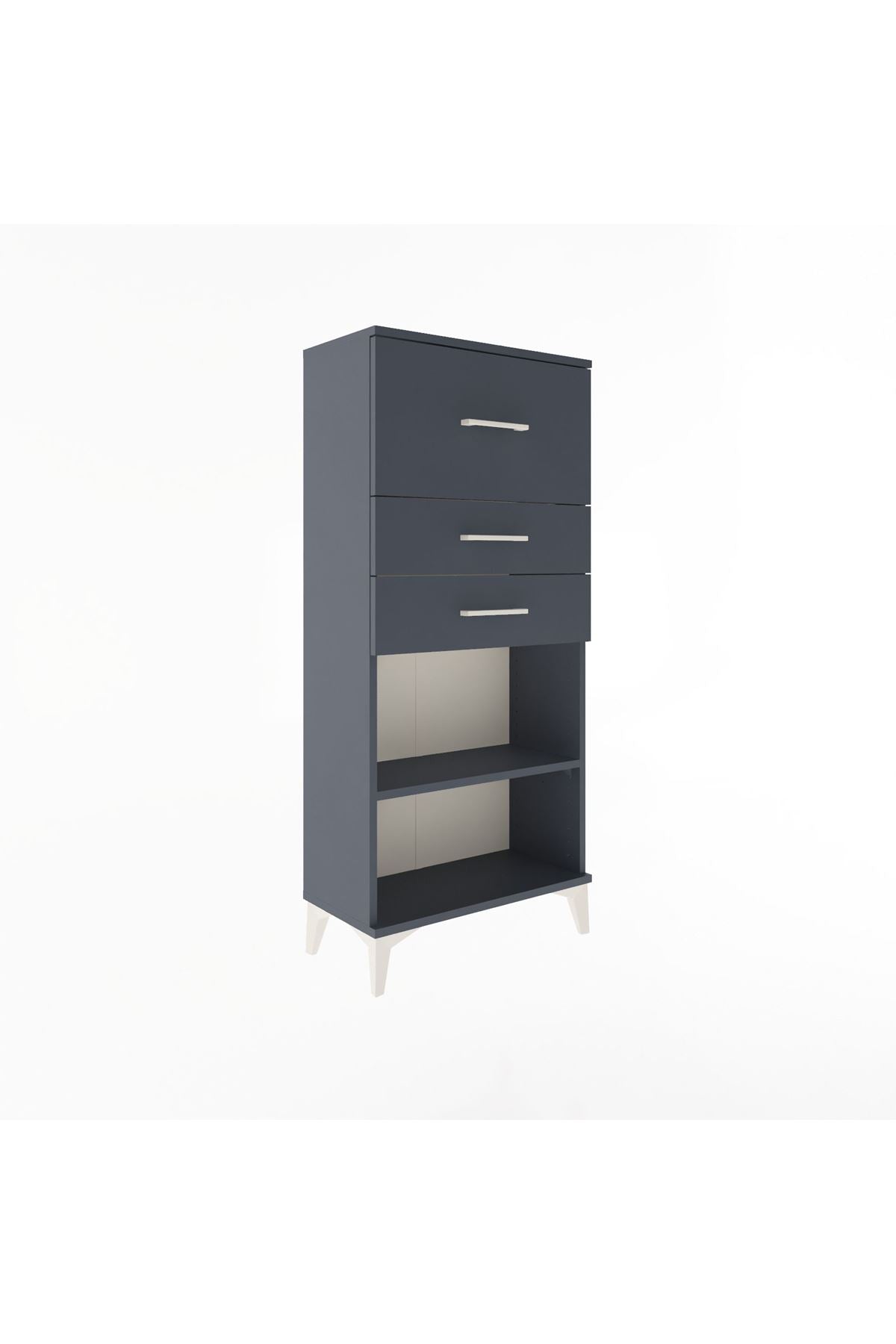 Arges Dolap Tek Raflı 3 Çekmeceli 60x30x134 - S17M024V5A