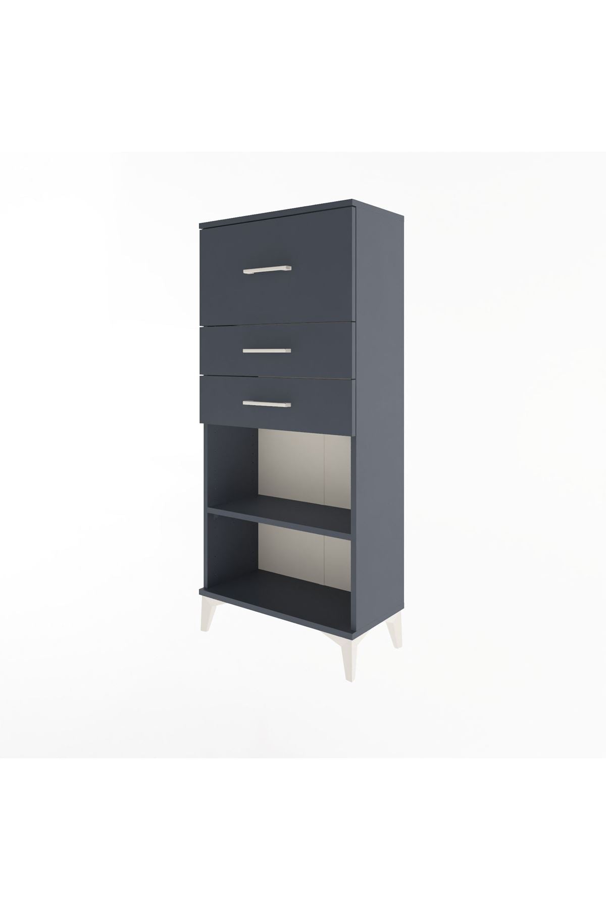 Arges Dolap Tek Raflı 3 Çekmeceli 60x30x134 - S17M024V5A
