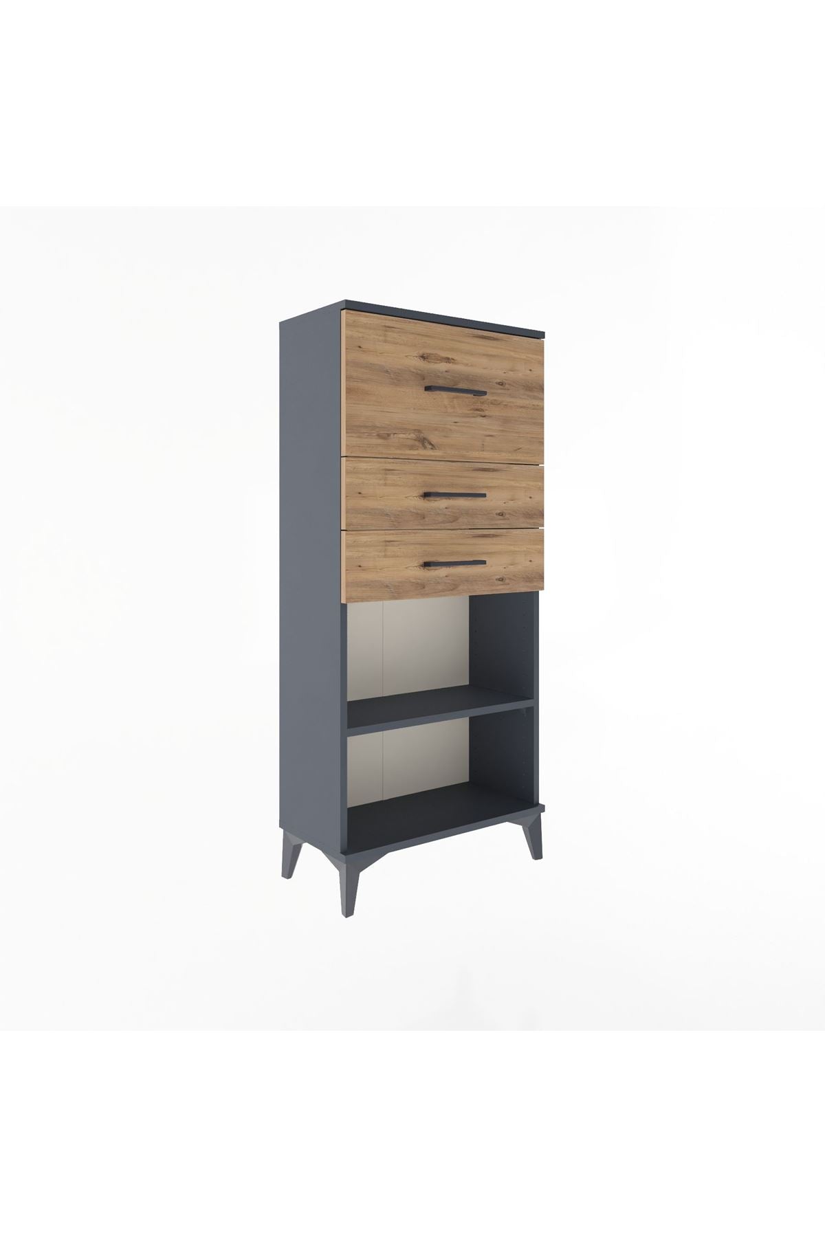 Arges Dolap Tek Raflı 3 Çekmeceli 60x30x134 - S17M024V6A