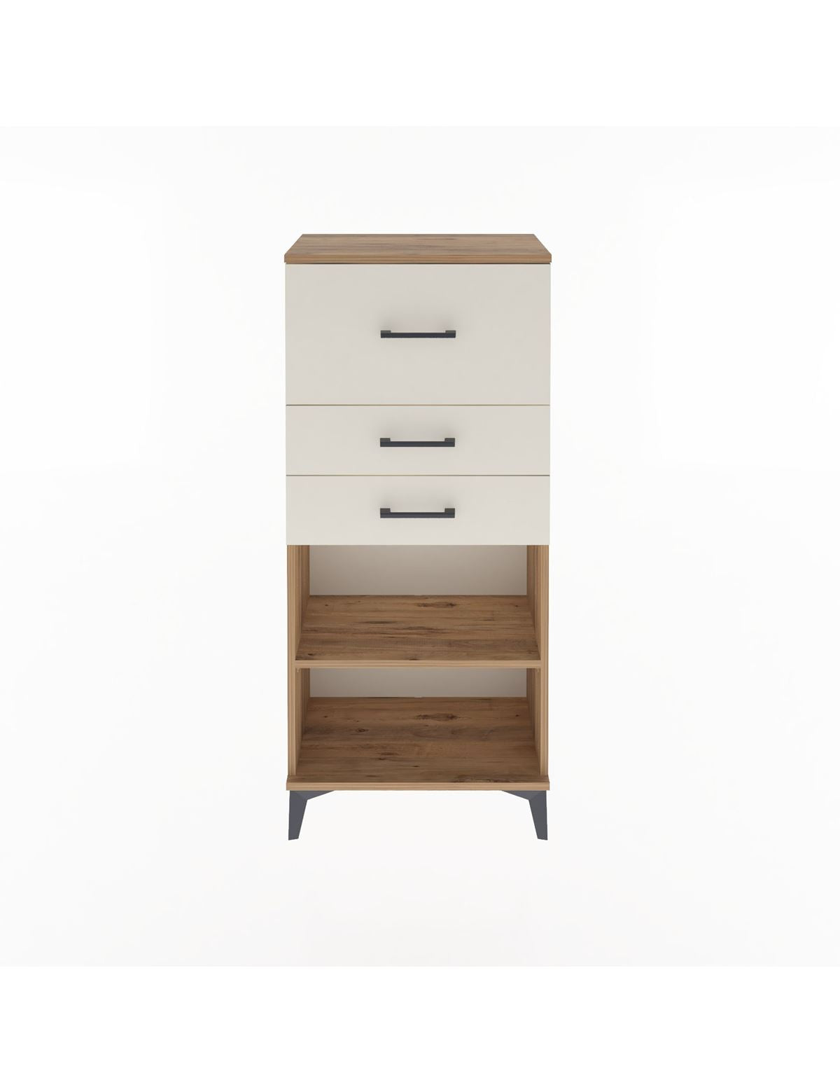 Arges Dolap Tek Raflı 3 Çekmeceli 60x30x134 - S17M024V7A