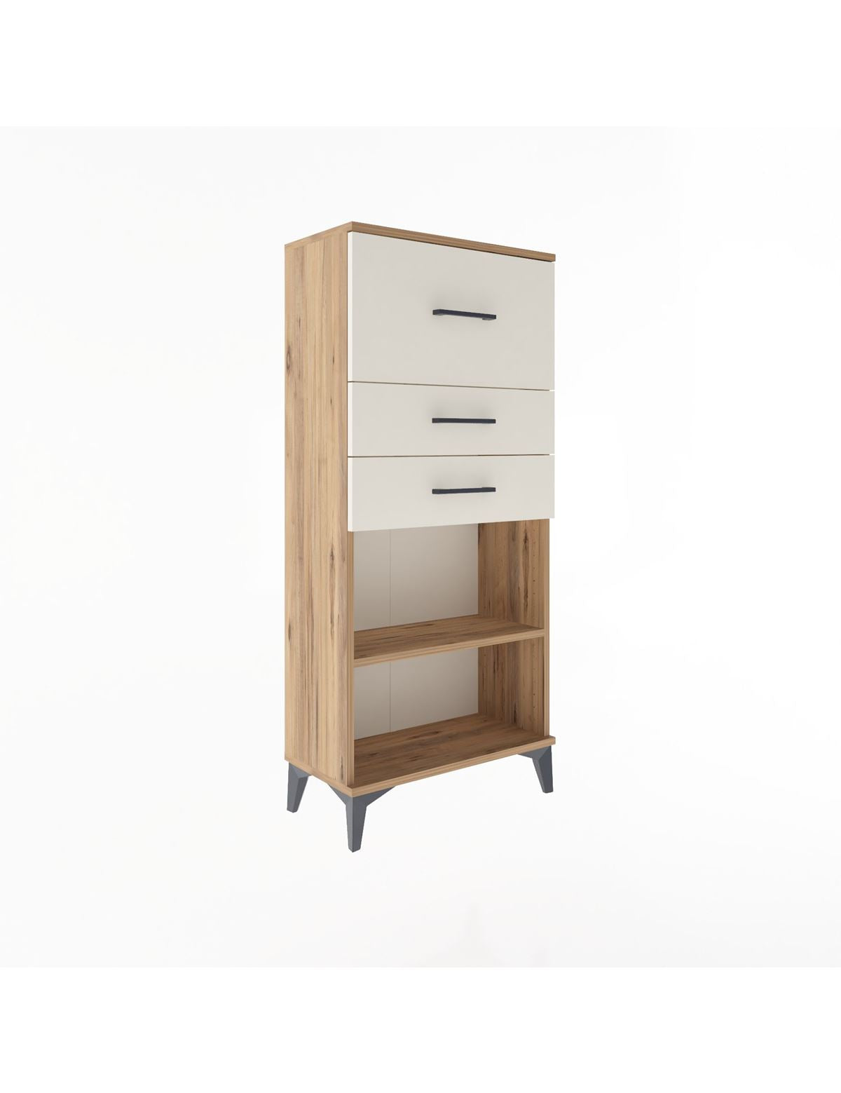 Arges Dolap Tek Raflı 3 Çekmeceli 60x30x134 - S17M024V7A