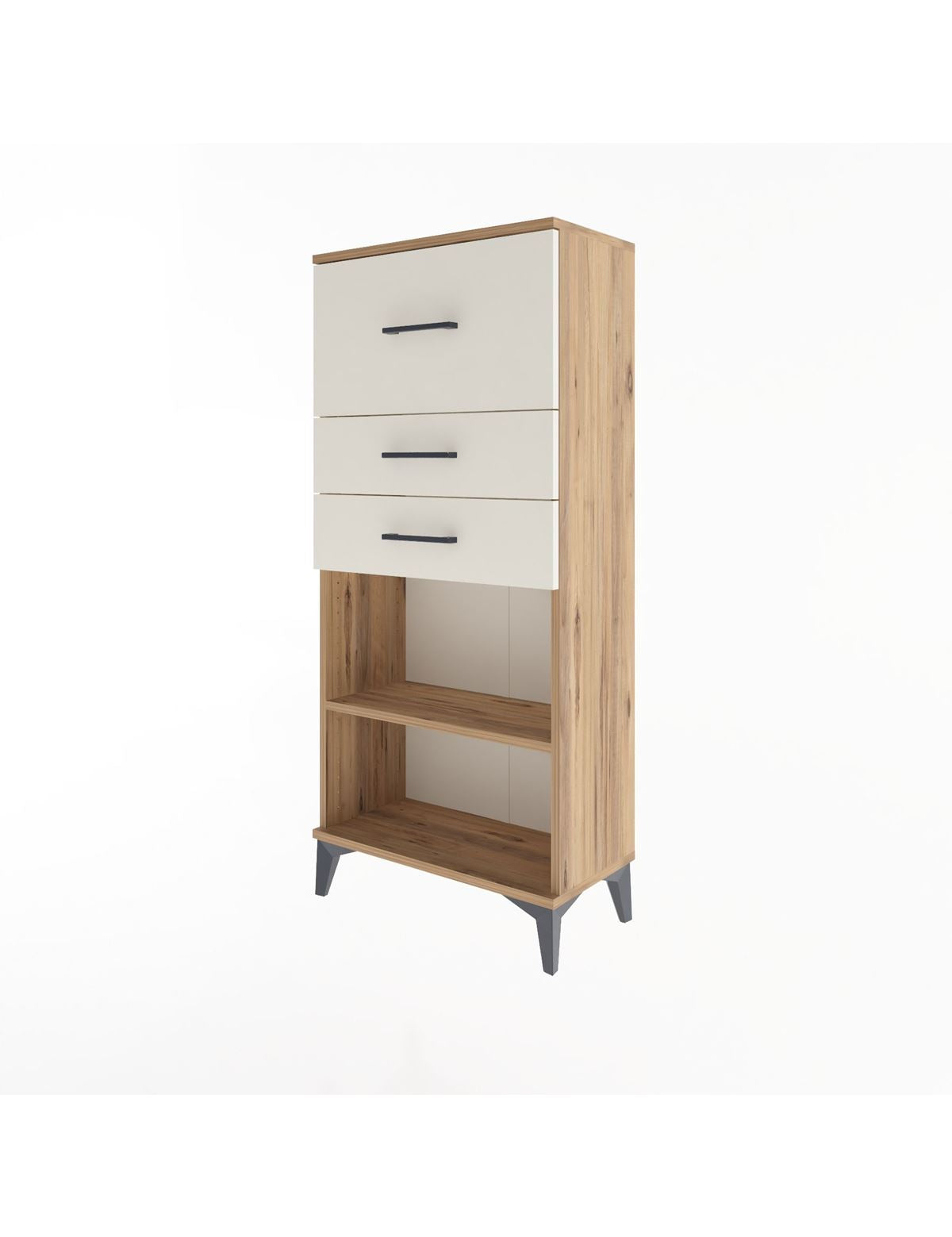 Arges Dolap Tek Raflı 3 Çekmeceli 60x30x134 - S17M024V7A