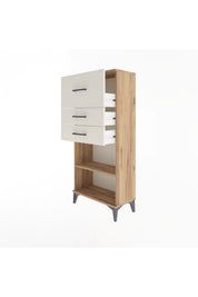 Arges Dolap Tek Raflı 3 Çekmeceli 60x30x134 - S17M024V7A