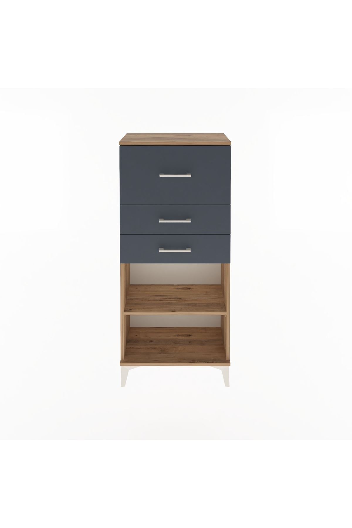 Arges Dolap Tek Raflı 3 Çekmeceli 60x30x134 - S17M024V8A