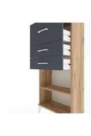 Arges Dolap Tek Raflı 3 Çekmeceli 60x30x134 - S17M024V8A