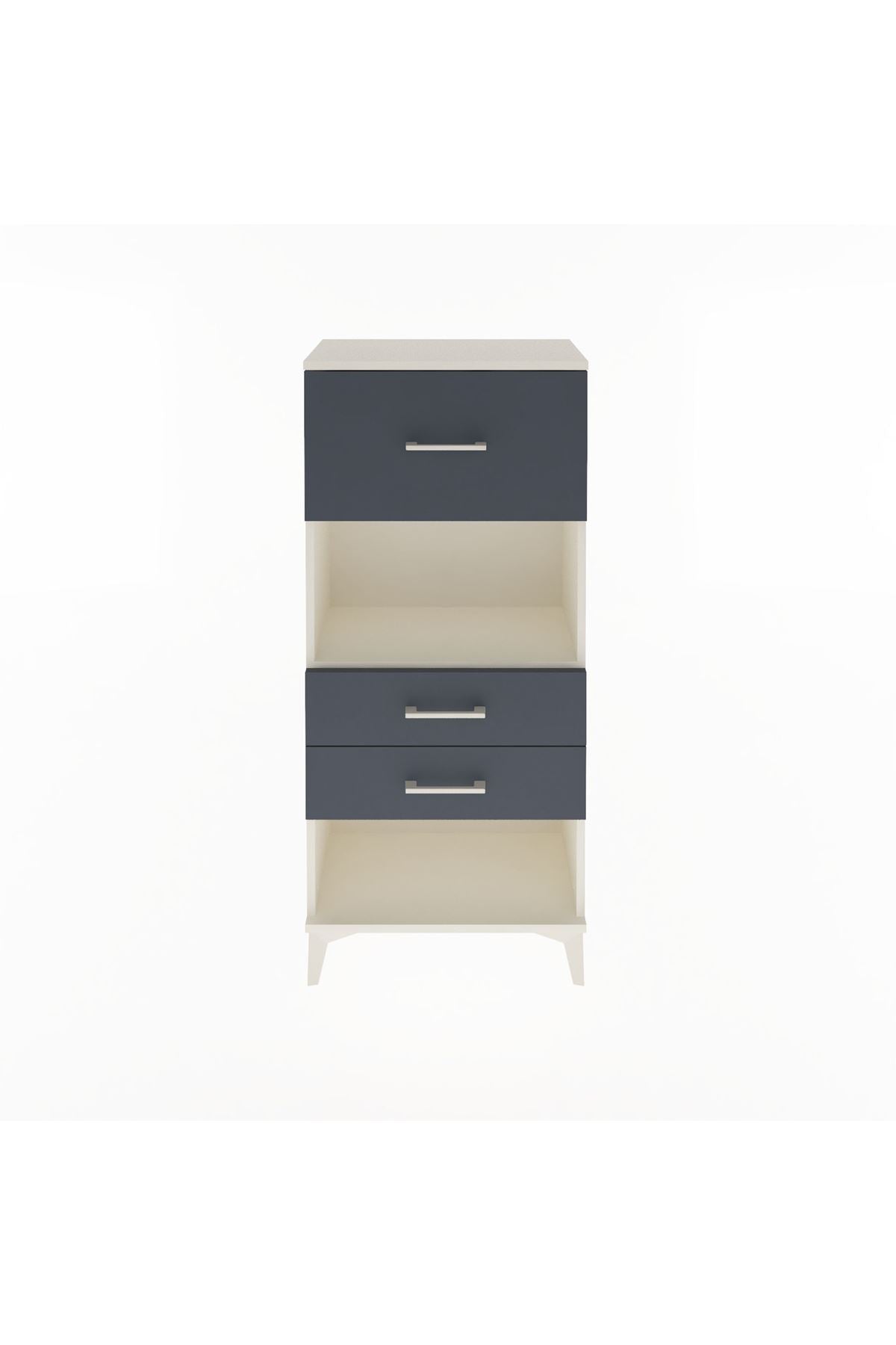 Arges Dolap Tek Raflı 3 Çekmeceli 60x30x134 - S17M025V2A