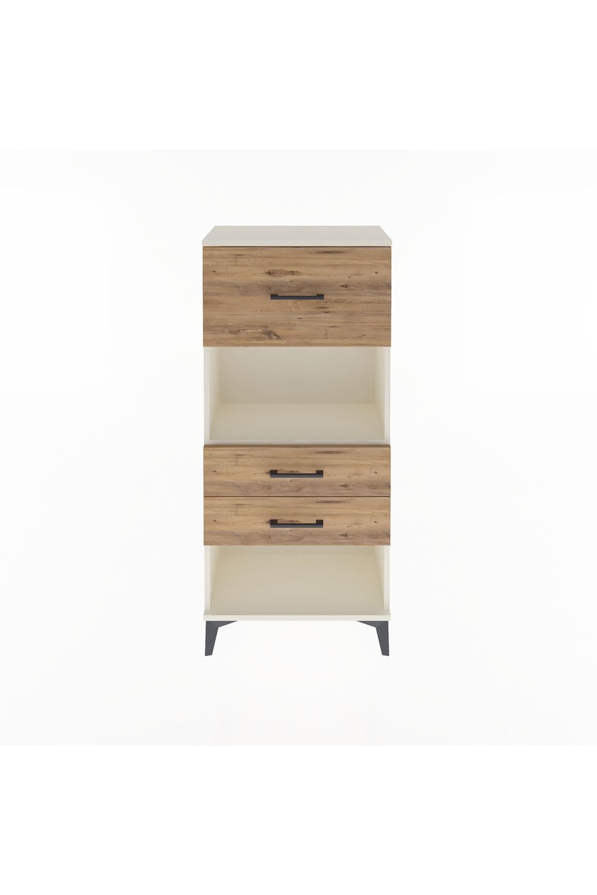 Arges Dolap Tek Raflı 3 Çekmeceli 60x30x134 - S17M025V3A