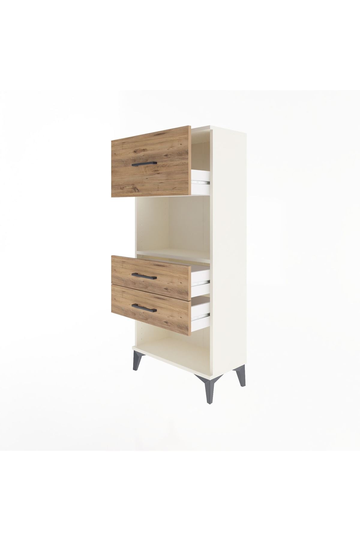 Arges Dolap Tek Raflı 3 Çekmeceli 60x30x134 - S17M025V3A