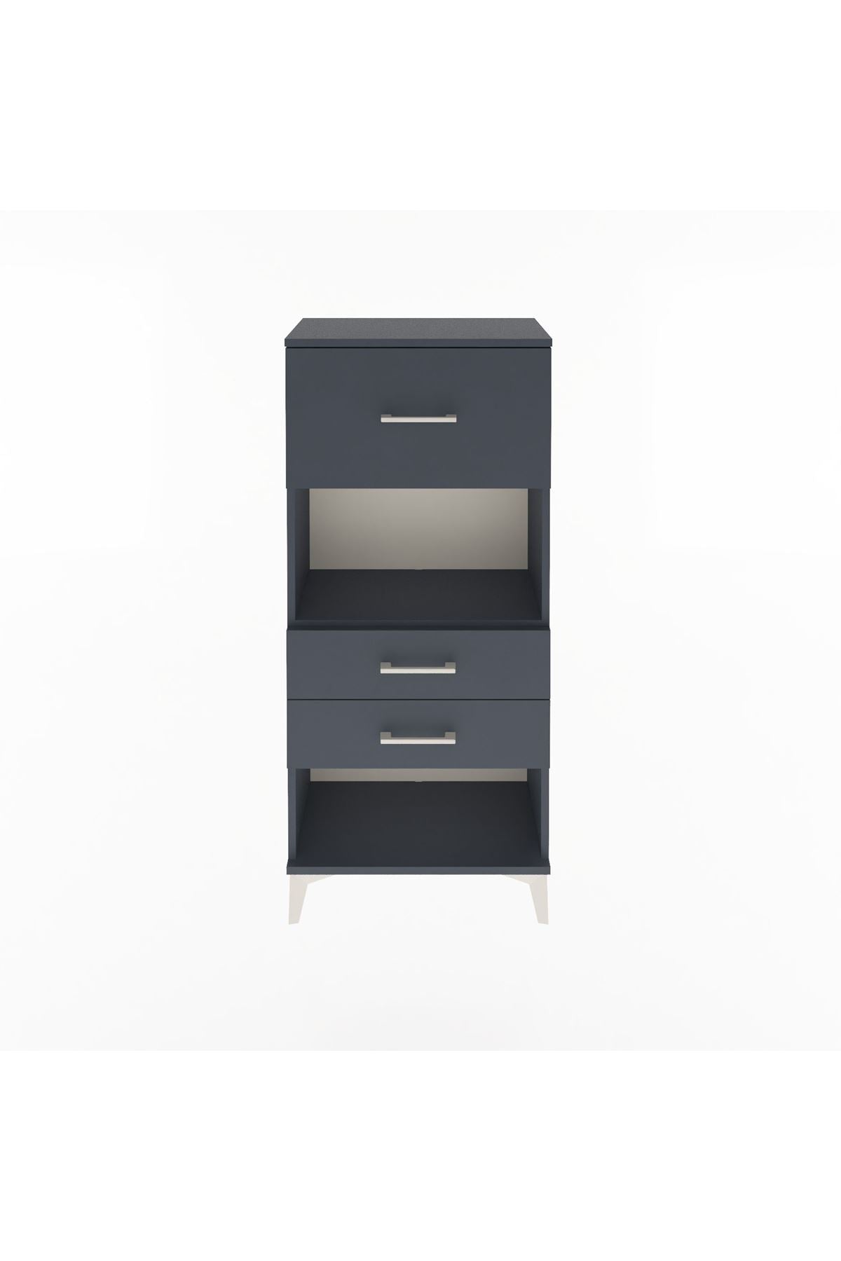Arges Dolap Tek Raflı 3 Çekmeceli 60x30x134 - S17M025V5A