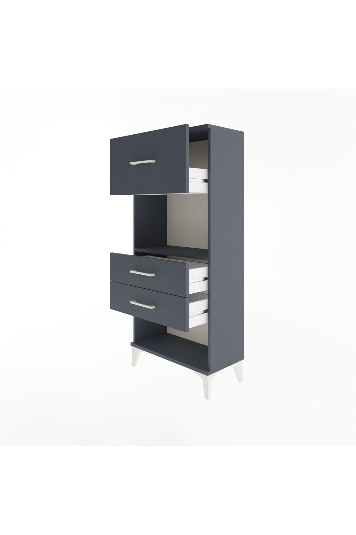 Arges Dolap Tek Raflı 3 Çekmeceli 60x30x134 - S17M025V5A