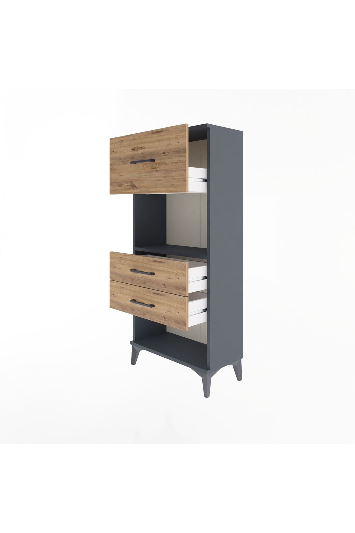 Arges Dolap Tek Raflı 3 Çekmeceli 60x30x134 - S17M025V6A