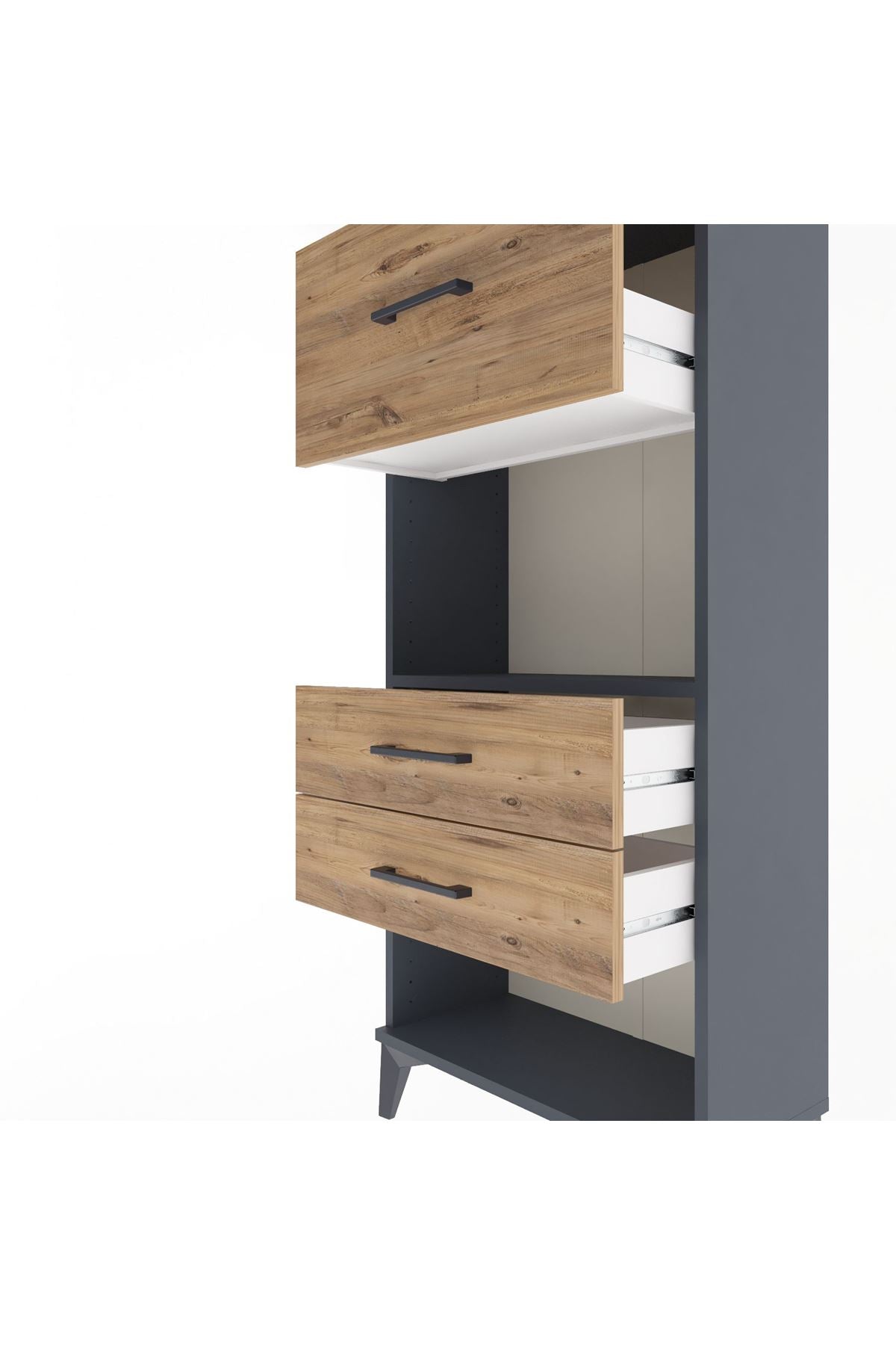Arges Dolap Tek Raflı 3 Çekmeceli 60x30x134 - S17M025V6A