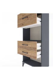 Arges Dolap Tek Raflı 3 Çekmeceli 60x30x134 - S17M025V6A