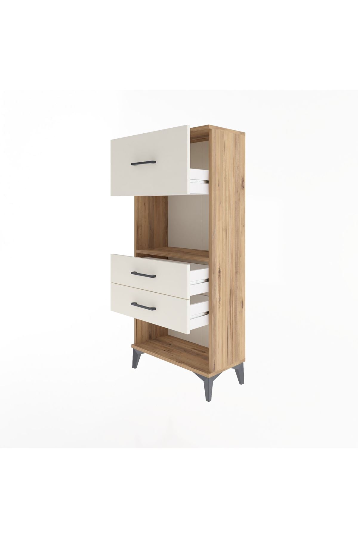 Arges Dolap Tek Raflı 3 Çekmeceli 60x30x134 - S17M025V7A