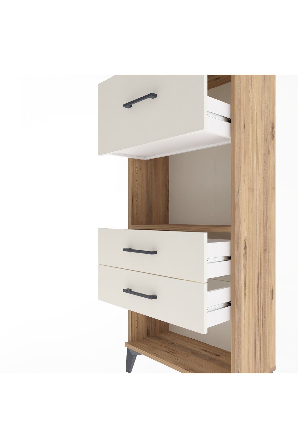 Arges Dolap Tek Raflı 3 Çekmeceli 60x30x134 - S17M025V7A