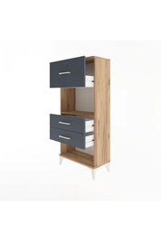 Arges Dolap Tek Raflı 3 Çekmeceli 60x30x134 - S17M025V8A